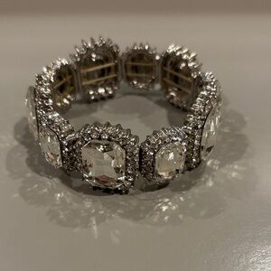 Elegant Silver Crystal Bracelet